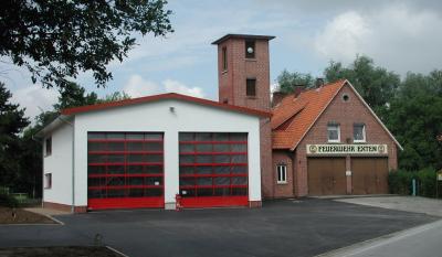Neubau einer Fahrzeughalle am Feuerwehrgerätehaus Exten Neubau einer Fahrzeughalle am Feuerwehrgertehaus Exten